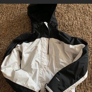 Womens White Northface Winter Jacket Coat Large